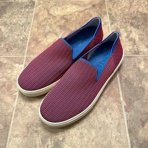EEUC Rothy’s Tangerine Triple Stitch Sneakers—size 8.5